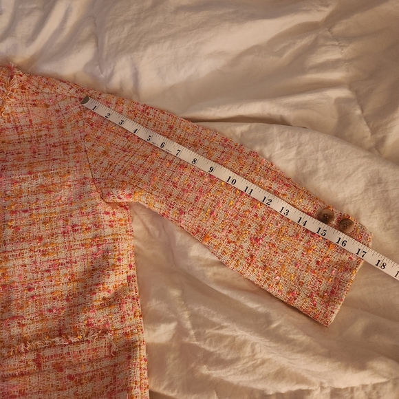 Ann Taylor confetti jacket orange/pink/beige size 0 BNWT - Picture 9 of 12